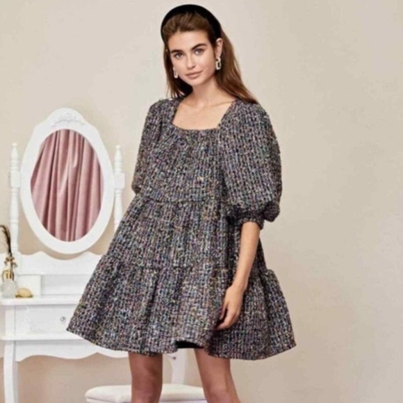 Sister Jane Walt tweed babydoll dress - Picture 7 of 8